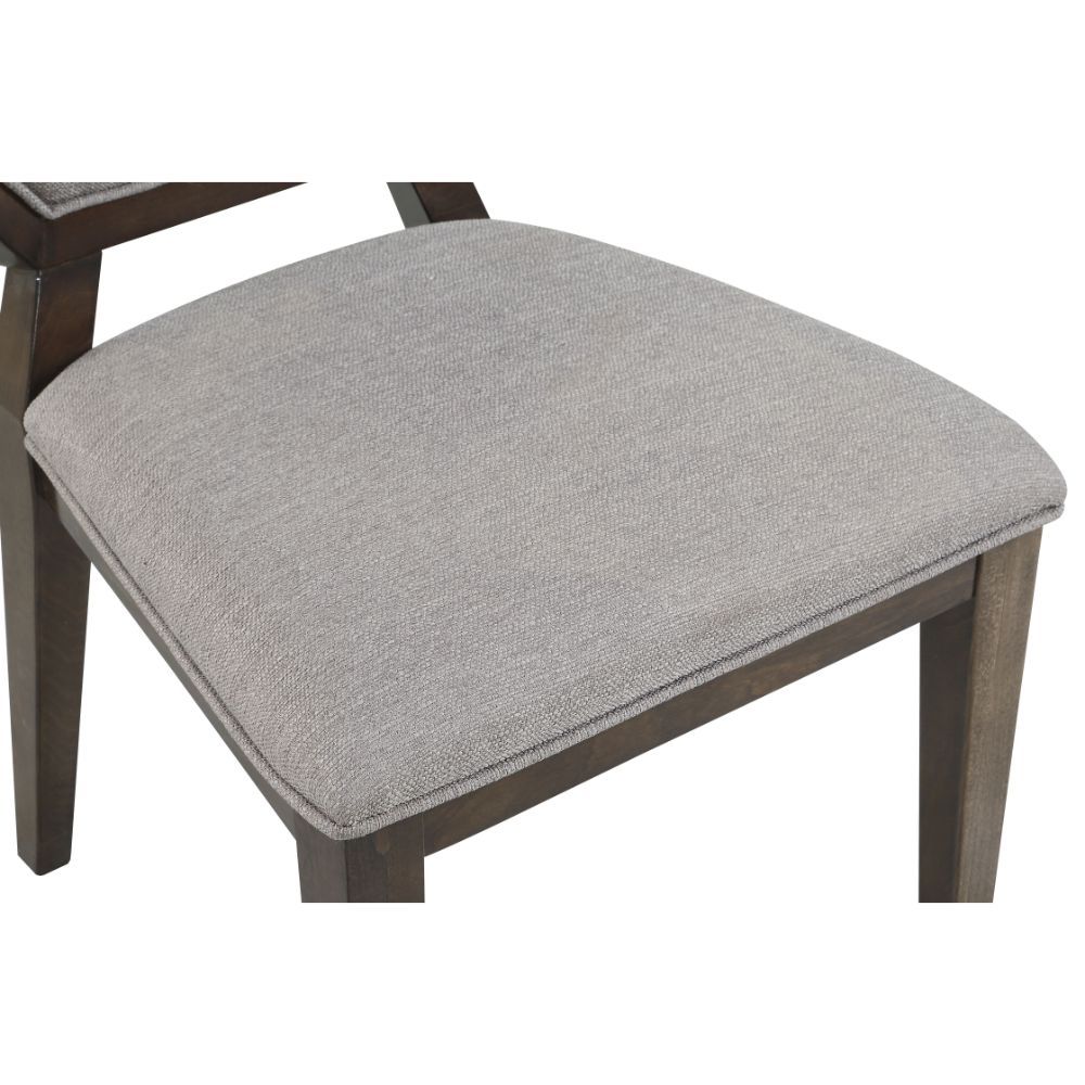 Selma - Side Chair (Set of 2) - Gray Fabric & Tobacco