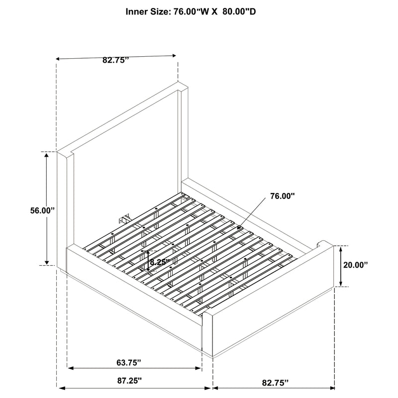 Nala Wingback Platform Bed