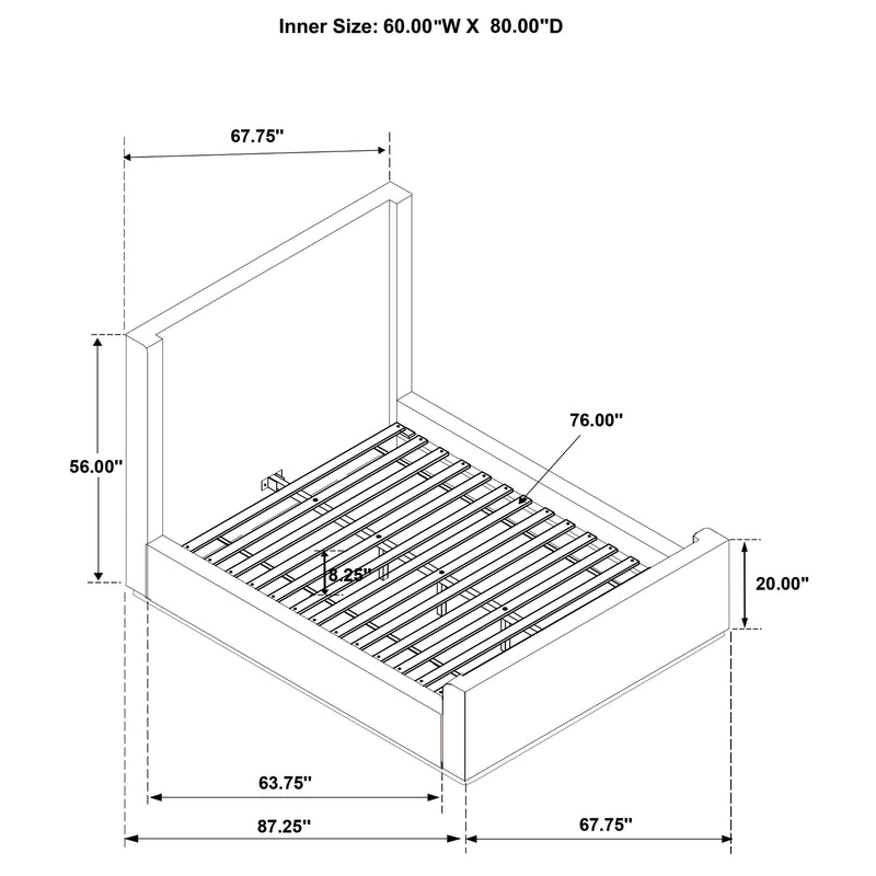 Nala Wingback Platform Bed