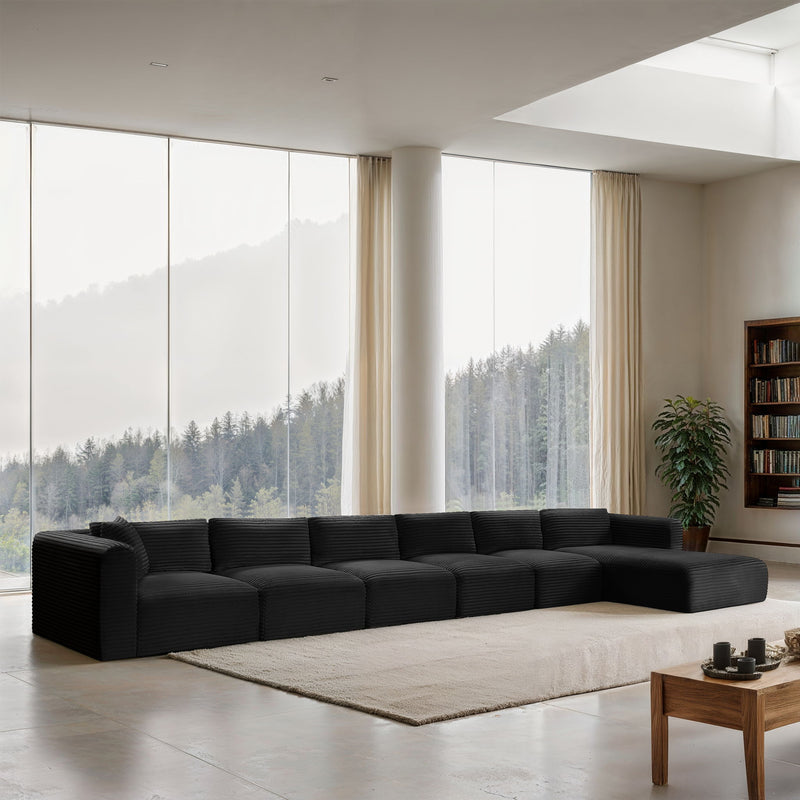 Shaggy - 6 Piece Modular Sectional With Chaise