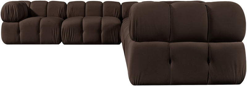 Orin - L-Shaped Velvet 6 Piece Modular Sectional