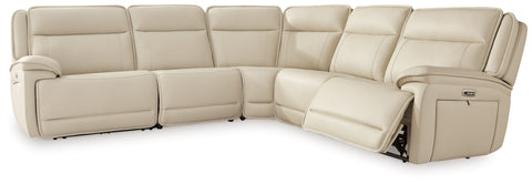 Dark Brown / 5-Piece Power Reclining Sectional