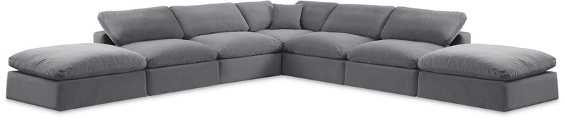 Comfy - 7 Piece Velvet Modular Corner Sectional