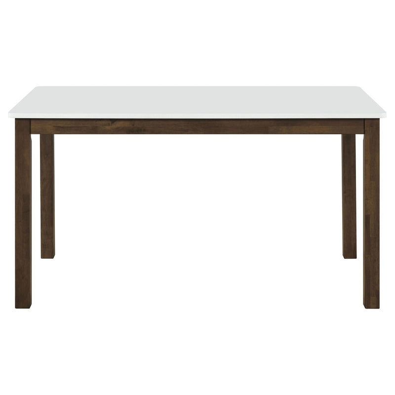 Merrin 55-inch Rectangular Dining Table White and Walnut