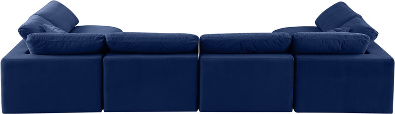 Comfy - 6 Piece Velvet Modular Armless Sectional