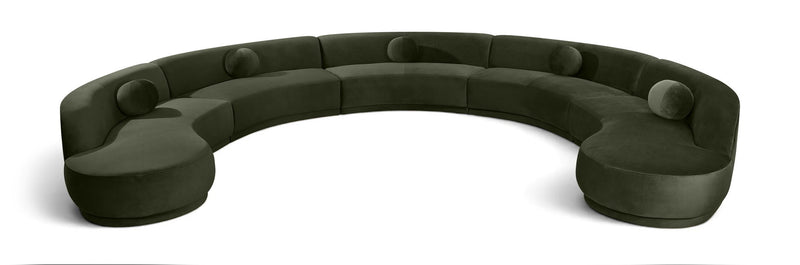 Avra - 192" Velvet Performance Fabric Upholstered Sectional