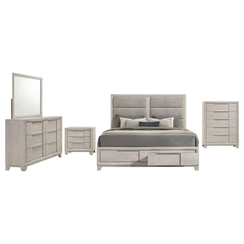 Farre 5-piece Queen Bedroom Set Washed Grey