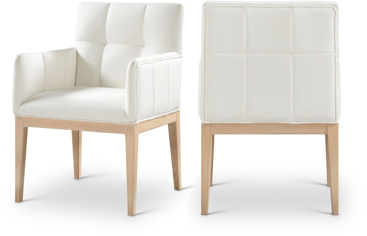 Adrian - Dining Arm Chair (Set of 2) - Light Brown Legs