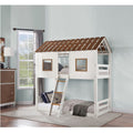 Inara - Twin Over Twin Bunk Bed - White & Rustic Oak