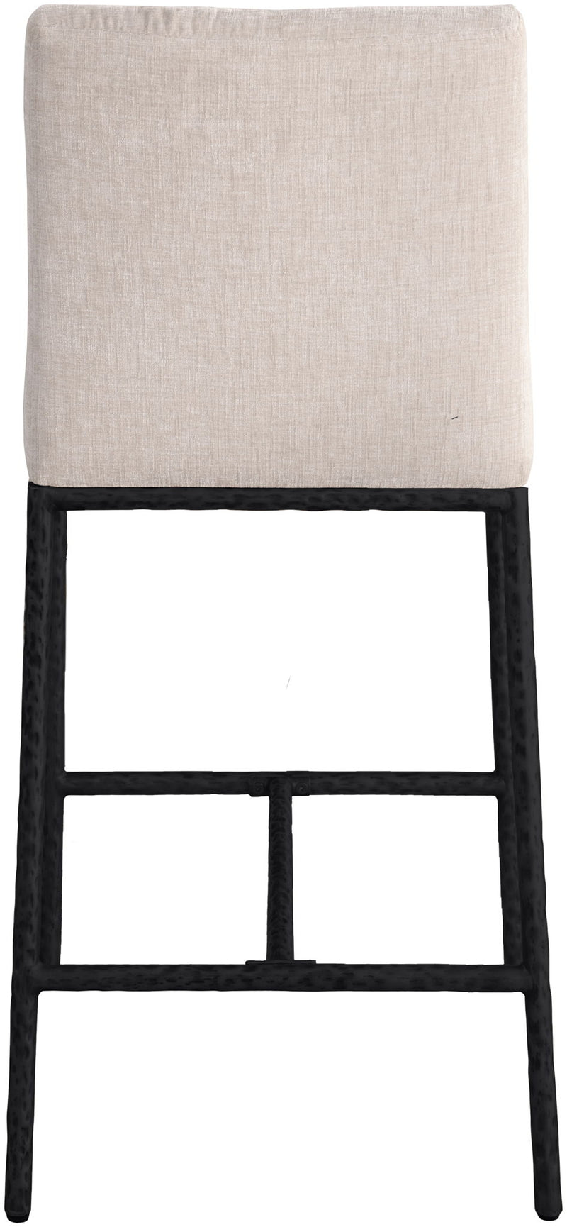 Reeves - Chenille Fabric Upholstered Counter Stool (Set of 2) - Black Base