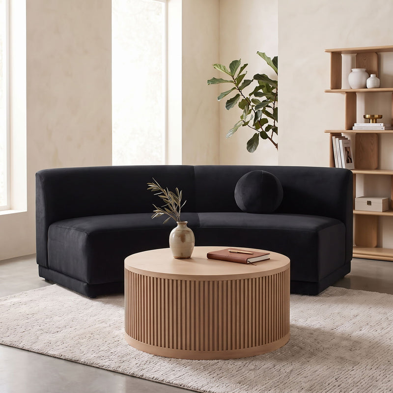 Avra - Velvet Performance Fabric Upholstered Armless Sofa