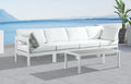 Nizuc - Outdoor Patio Modular Sofa - White - Metal