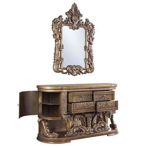 Constantine - Mirror - Brown & Gold Finish