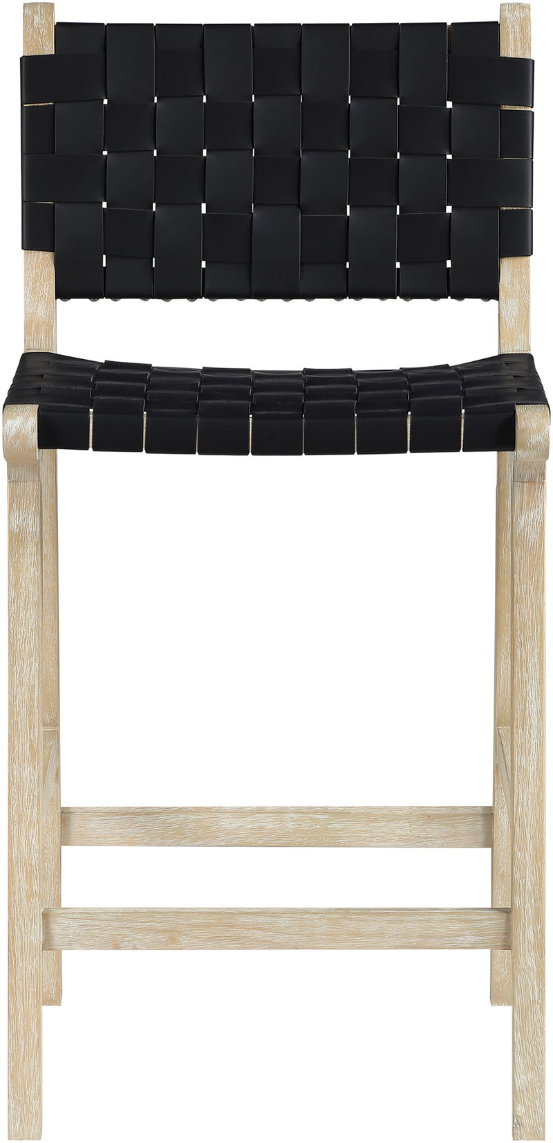 Entwine - Vegan Leather Upholstered Counter Stool - Painted Natural