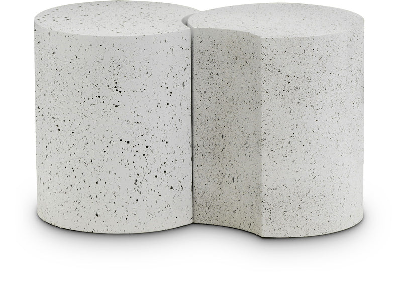 Dimple - 2 Piece Modular End Table - Terazzo Finish
