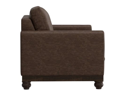 Pueblo Gray - Loveseat - Brown