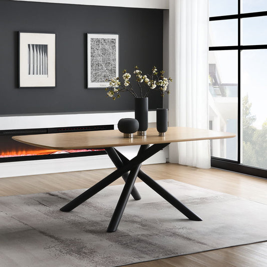 Lawton - Dining Table - Natural & Black Finish