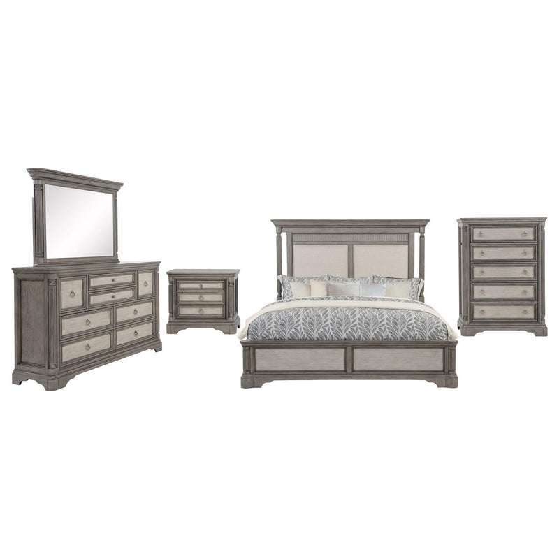 Cresswell 5-piece California King Bedroom Set Taupe