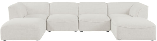 Miramar - Modular Sectional 6 Piece - Cream - Modern & Contemporary