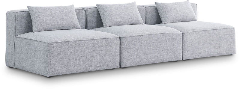 Cube - Linen Modular 3 Seat Armless Sofa