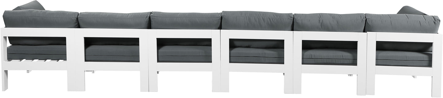 Nizuc - Outdoor Patio Modular Sofa With Frame - Grey