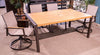 Carmel Highlands - Rectangular Dining Table With Umbrella Option - Dark Brown