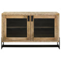 April - 2-Door Accent Cabinet - White Washed And Black