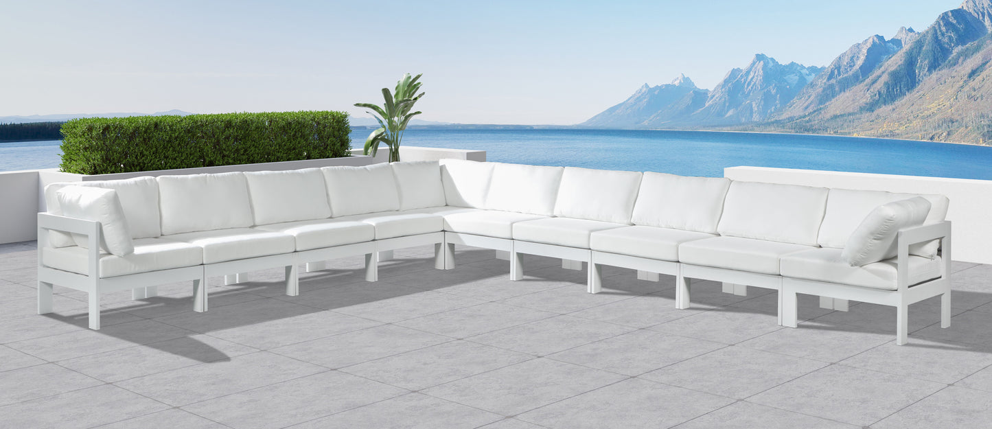 Nizuc - Outdoor Patio Modular Sectional 10 Piece - White - Modern & Contemporary