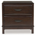 Vanmore - Dark Brown - Two Drawer Night Stand