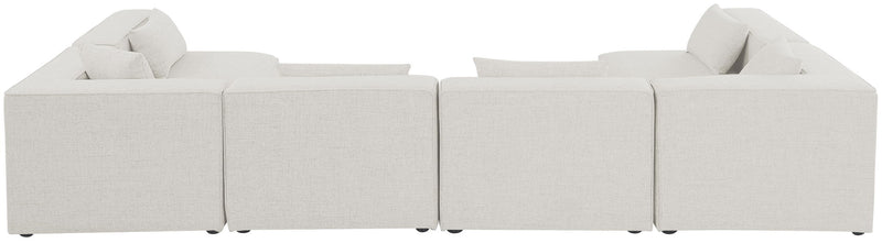 Cube - Linen 6 Piece Modular Armless Sectional