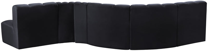 Arc - Velvet 6 Piece Curved Modular Sofa