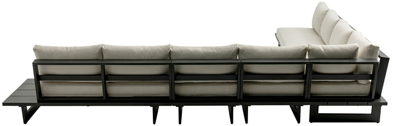 Maldives - 6 Piece Water Resistant Outdoor Patio Modular Sectional With Gray Base