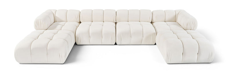 Orin - Velvet 6 Piece Modular Double Chaise Sectional