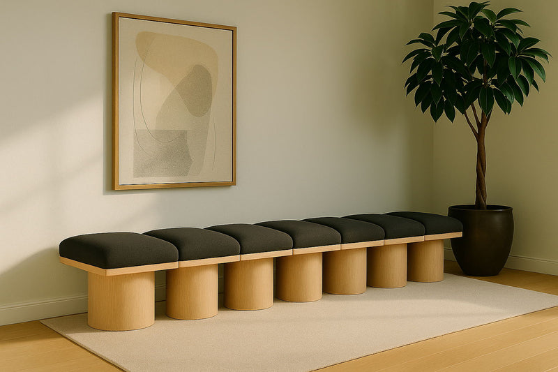 Pavilion - 7 Piece Modular Bench With Natural Base