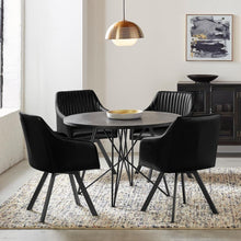 Rennes - Round Table - Black And Gunmetal