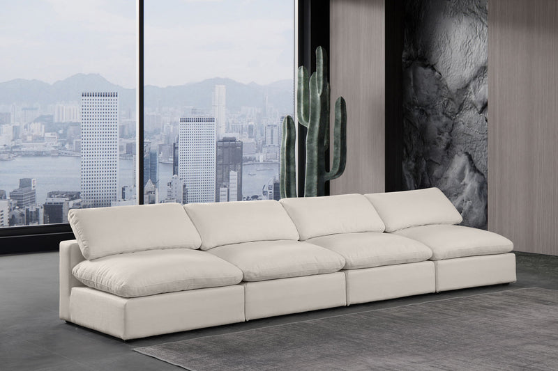 Comfy - Linen Modular Armless Sofa 4 Seats