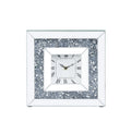 Noralie - Accent Clock - Mirrored & Faux Diamonds