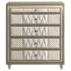 Lorient - 5-Drawer LED Chest Of Drawers - Ivory And Camel