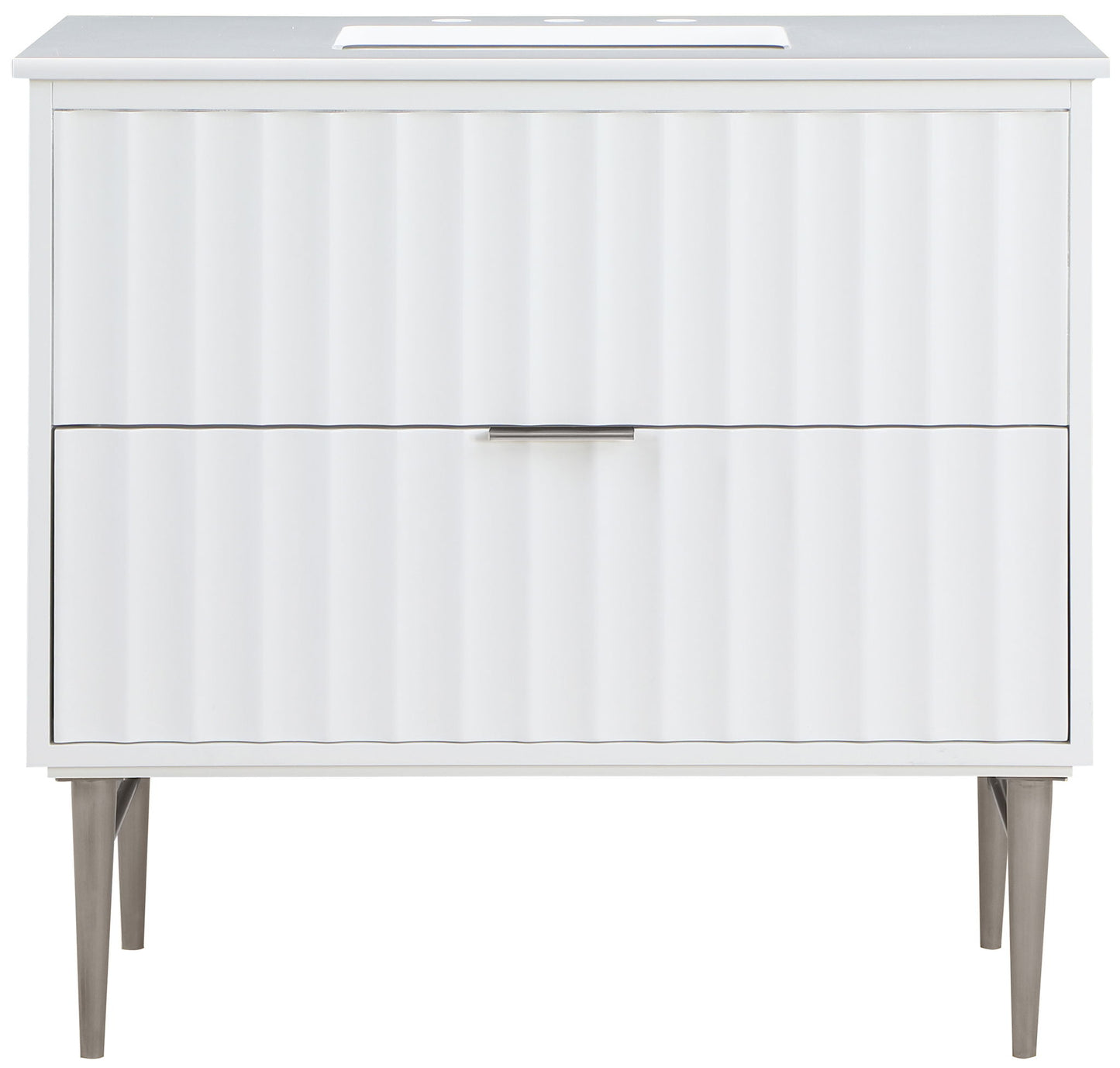 Modernist - Bathroom Vanity With Chrome Legs