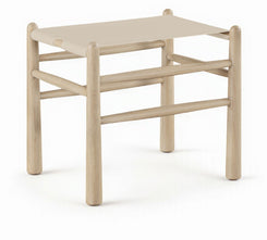 Santos - Faux Leather Upholstered Bench - Natural Frame