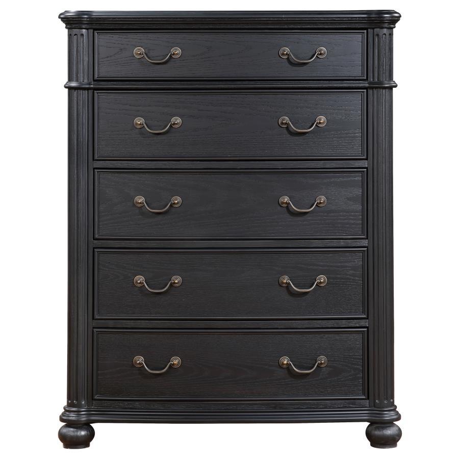 Celina - 5-Drawer Bedroom Chest - Black