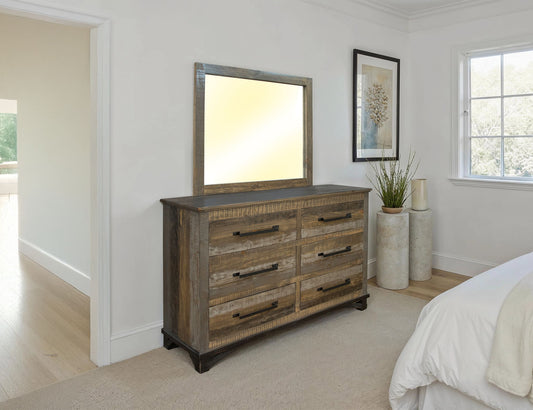 Loft Brown - 6 Drawer Dresser - Two Tone Gray / Brown