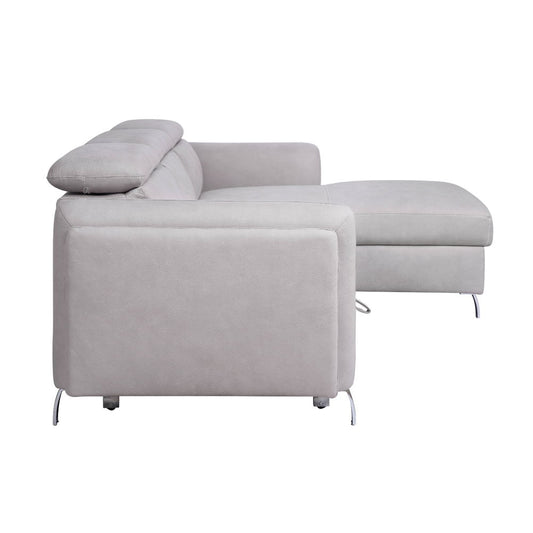 Reyes - Sectional Sofa - Beige Nubuck