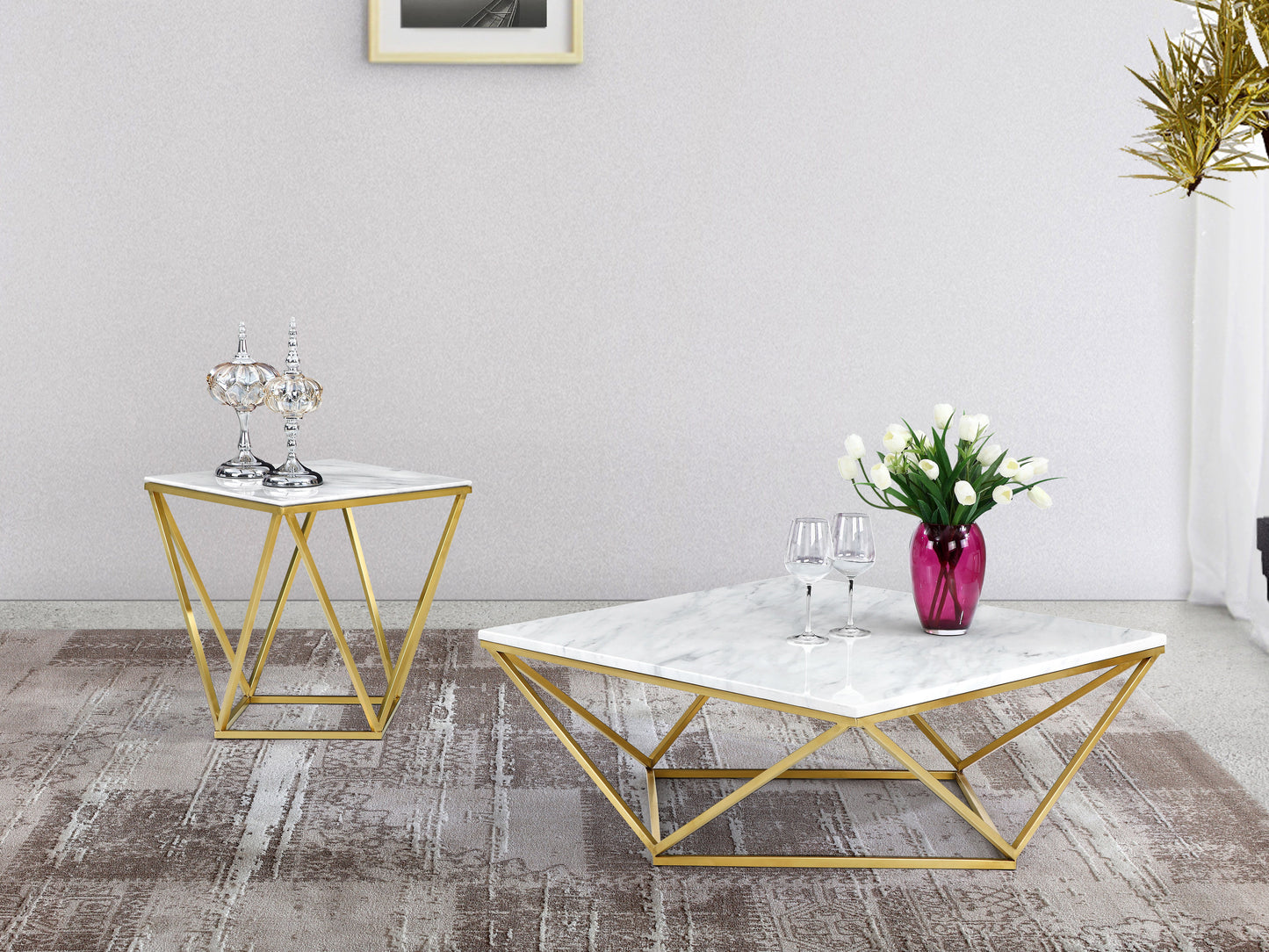 Mason - End Table - Gold