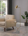 Jodie - Adjustable Floor Lamp Side Table - Antique Brass