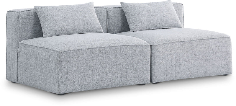 Cube - Linen Modular 2 Seat Armless Sofa