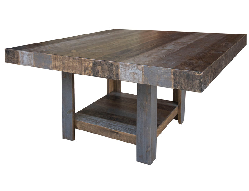 Loft - 54" Square Table - Two Tone Gray / Brown