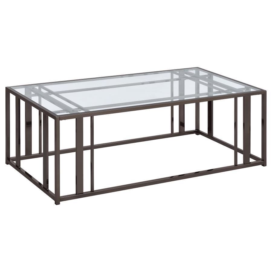 Adri - Rectangular Glass Top Coffee Table