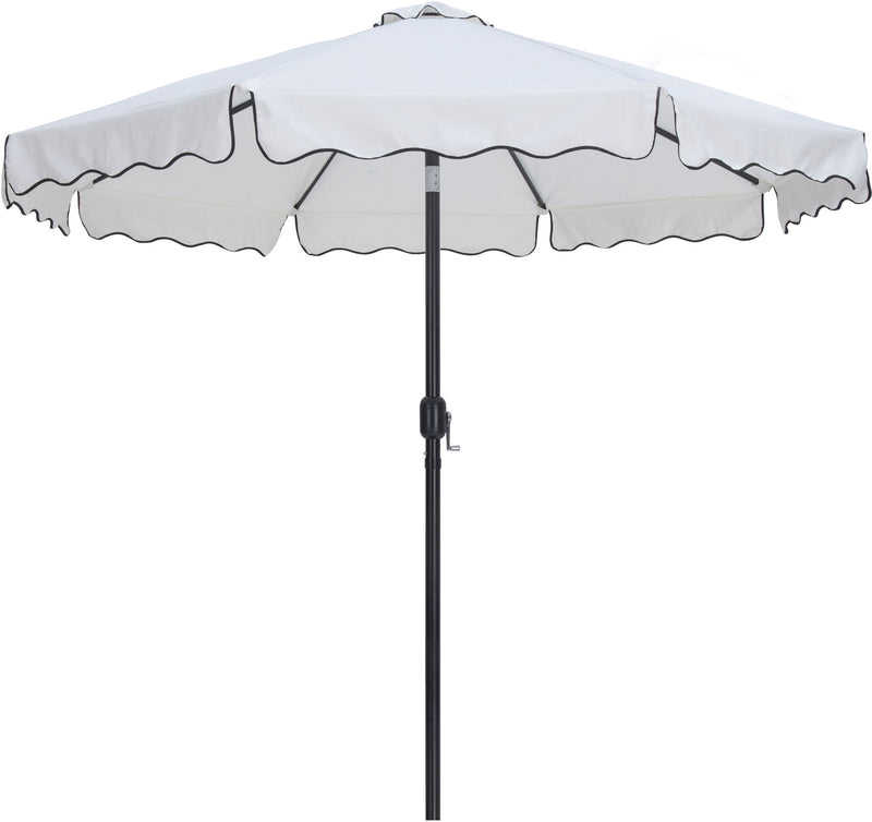 Amalfi - Aluminum Patio Umbrella - White Base / Black Pole