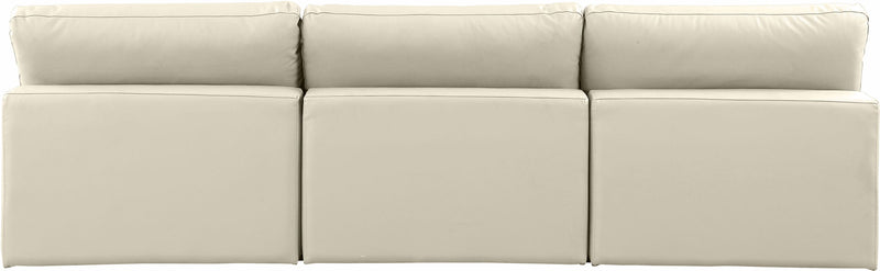 Comfy - Faux Leather Modular Armless Sofa 3 Seats